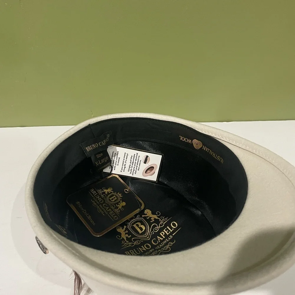Bruno Capelo cap hat Australia wool ivory baseball